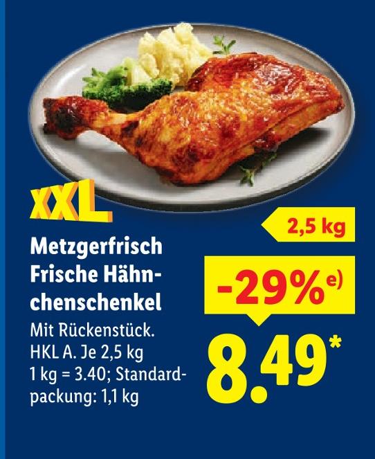 Frische Hähnchenschenkel