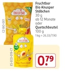 Bio Knusper Stäbchen oder Quetschbeutel von Fruchtbar im aktuellen Rossmann Prospekt