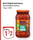 Asia Sauce im Angebot bei GLOBUS in Salzgitter Asia Sauce Angebote von Ben's Original bei GLOBUS Salzgitter für 1,79 €