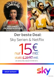 Sky Prospekt für Syke: Der beste Deal: Sky Serien & Netflix, 4 Seiten, 17.05.2023 - 31.05.2023