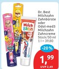 Milchzahn Zahnbürste von Dr. Best für 1,99 € bei budni im Angebot Milchzahn Zahnbürste von Dr. Best im aktuellen budni Prospekt