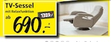 Aktuelles TV-Sessel mit Relaxfunktion Angebot bei Polstermöbel Fischer in Fürth ab 690,00 €
