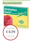 Zink + C Zinkletten Verla Typ Himbeere bei LINDA Premiumapotheke im Hennigsdorf Prospekt für 8,99 €