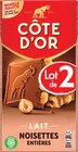 Tablettes de Chocolat Lait Noisettes Entières - Côte d'Or en promo chez Intermarché Hyper Tablettes de Chocolat Lait Noisettes Entières - Côte d'Or dans le catalogue Intermarché Hyper