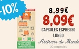 Capsules Espresso Lungo - Artisans du Monde dans le catalogue Naturalia