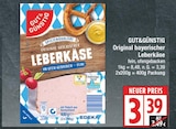 Original bayerischer Leberkäse von GUT&GÜNSTIG für 3,39 € bei EDEKA im Angebot Original bayerischer Leberkäse von GUT&GÜNSTIG im aktuellen EDEKA Prospekt