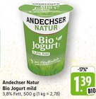 Bio Jogurt mild im Angebot bei E center in Rottenburg Bio Jogurt mild Angebote von Andechser Natur bei E center Rottenburg für 1,39 €
