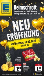 Aktueller EDEKA Supermärkte Prospekt für Kalchreuth: NEUERÖFFNUNG mit 4} Seiten, 14.05.2024 - 18.05.2024
