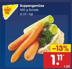 Suppengemüse von Markttag für 1,11 € bei Netto Marken-Discount im Angebot Suppengemüse von Markttag im aktuellen Netto Marken-Discount Prospekt