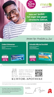 Aktueller mea - meine apotheke Prospekt "Unsere Juni-Angebote" Seite 1 von 4 Seiten für Kempen