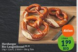 Bio-Laugenbrezel von Herzberger im aktuellen tegut Prospekt für 1,99 €