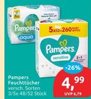 Feuchttücher Aqua im Angebot bei budni in Buchholz Feuchttücher Aqua Angebote von Pampers bei budni Buchholz für 4,99 €