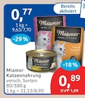 Katzennahrung von Miamor für 0,77 € bei budni im Angebot Katzennahrung von Miamor im aktuellen budni Prospekt