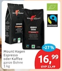 Espresso oder kaffee von Mount Hagen im aktuellen budni Prospekt