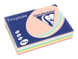 Clairefontaine Trophée - Papier couleur - A4 (210 x 297 mm) - 80 g/m² - 500 feuilles - coloris pastels assortis - Clairefontaine à 14,99 € dans le catalogue Bureau Vallée