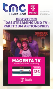 Aktueller TMC Sauerland GmbH Prospekt (Arnsberg, 12 Seiten zum blättern TMC Sauerland GmbH Prospekt DAS STREAMING UND TV PAKET ZUM AKTIONSPREIS mit 12 Seiten