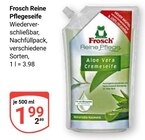 Reine Pflegeseife Aloe Vera Cremeseife Angebote von Frosch bei GLOBUS Bruchsal für 1,99 €