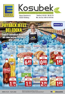 Cola im EDEKA Prospekt "Aktuelle Angebote" mit 28 Seiten (Eschweiler)