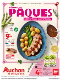 Catalogue Supermarchés de Auchan Hypermarché à Biscarrosse Prospectus Auchan Hypermarché à Biscarrosse, "FÊTONS PÂQUES", 33 pages, 31/03/2026 - 06/04/2026