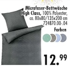 Aktuelles Microfaser-Bettwäsche High Class Angebot bei SB Möbel Boss in Duisburg ab 12,99 €