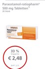 LINDA Premiumapotheke Zeulenroda - Paracetamol-ratiopharm 500 mg Tabletten Angebot im Prospekt Paracetamol-ratiopharm 500 mg Tabletten bei LINDA Premiumapotheke im Zeulenroda Prospekt für 2,48 €