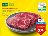 Bio Entrecôte vom Rind im Angebot bei Netto Marken-Discount in Remscheid Bio Entrecôte vom Rind Angebote von BioBo bei Netto Marken-Discount Remscheid für 2,95 €