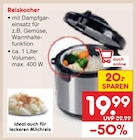 Reiskocher für 19,99 € bei Netto Marken-Discount im Angebot Reiskocher im aktuellen Netto Marken-Discount Prospekt