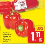 Paprika, rot im Angebot bei WEZ in Bad Oeynhausen Paprika, rot Angebote von GUT&GÜNSTIG bei WEZ Bad Oeynhausen für 1,11 €