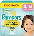 Couches protection duo pack T4 x76 - Pampers en promo chez Intermarché Couches protection duo pack T4 x76 - Pampers dans le catalogue Intermarché