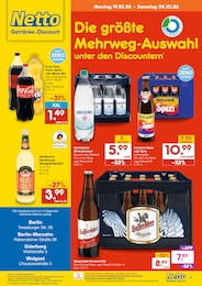Netto Marken-Discount Prospekt für Berlin mit 2 Seiten Netto Marken-Discount Prospekt für Berlin: "DER ORT, AN DEM DU IMMER AUSGEZEICHNETE PREISE FINDEST.", 2 Seiten, 19.10.2026 - 24.10.2026