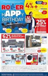 Aktueller ROLLER Möbel & Einrichtung Prospekt für Großfahner: HAPPY BIRTHDAY mit 16} Seiten, 22.03.2026 - 28.03.2026