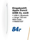 Eingabestift Apple Pencil (USB-C), weiß Angebote von Apple bei expert Langenhagen für 84,00 €