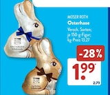 Osterhase Edel-Vollmilch Schokolade von Moser Roth im aktuellen ALDI SÜD Prospekt für 1,99 €