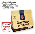 Kaffeepads Angebote von Dallmayr bei GLOBUS Rostock für 2,22 €