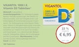 VIGANTOL 1000 I.E. Vitamin D3 Tabletten bei LINDA Premiumapotheke im Dessau-Roßlau Prospekt für 6,95 €