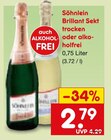Brillant Sekt trocken oder alkoholfrei von Söhnlein im aktuellen Netto Marken-Discount Prospekt für 2,79 €