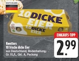 10 frische dicke Eier von Kwetters für 2,99 € bei EDEKA im Angebot 10 frische dicke Eier von Kwetters im aktuellen EDEKA Prospekt