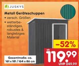 Metall Geräteschuppen im Angebot bei Netto Marken-Discount in Göttingen Metall Geräteschuppen Angebote von Juskys bei Netto Marken-Discount Göttingen für 119,99 €