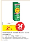 Chewing gum 2fresh menthe verte - Hollywood en promo chez Intermarché Chewing gum 2fresh menthe verte - Hollywood dans le catalogue Intermarché