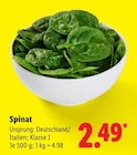 Spinat  im aktuellen Lidl Prospekt für 2,49 €