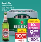 Pils im Angebot bei Netto Marken-Discount in Bad Oeynhausen Pils Angebote von Beck's bei Netto Marken-Discount Bad Oeynhausen für 9,99 €