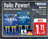 Batterien Angebote von Varta bei E center Ansbach für 1,11 €