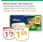 Kräuter-Tee im Angebot bei GLOBUS in Herne Kräuter-Tee Angebote von Meßmer bei GLOBUS Herne für 1,59 €