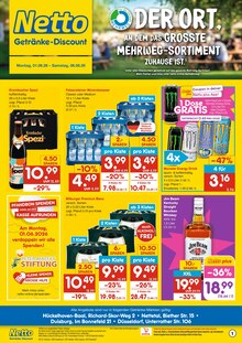 Energydrink im Netto Marken-Discount Prospekt "DER ORT, AN DEM DU IMMER AUSGEZEICHNETE PREISE FINDEST." mit 6 Seiten (Meerbusch)
