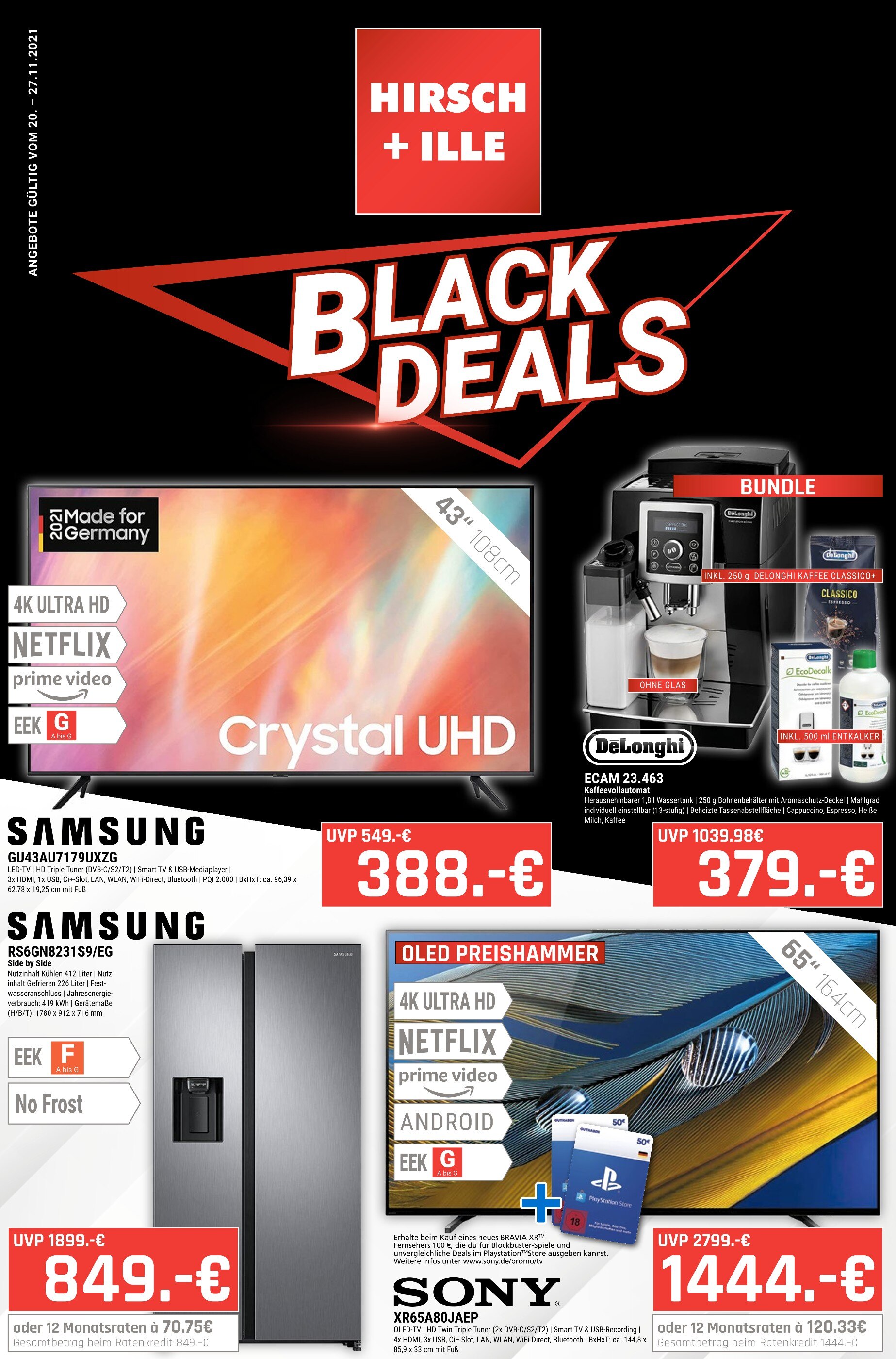 Hirsch und Ille Prospekt für Speyer mit 8 Seiten Hirsch und Ille Prospekt für Speyer: "BLACK DEALS", 8 Seiten, 19.11.2021 - 27.11.2021