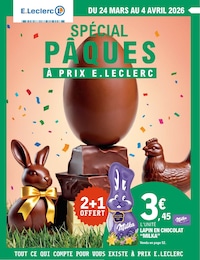 Prospectus Supermarchés de E.Leclerc à Roffiac: "SPÉCIAL PÂQUES À PRIX E.LECLERC", 72 pages, 24/03/2026 - 04/04/2026