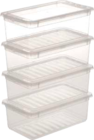 Aufbewahrungsbox Bea 5,5 Liter 4er-Set Angebote von keeper bei E center Rostock für 7,99 €