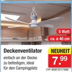 Aktuelles Deckenventilator Angebot bei Zimmermann in Bremen ab 7,99 €