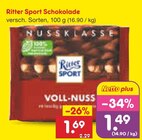 Schokolade Voll-Nuss Angebote von Ritter Sport bei Netto Marken-Discount Freital für 1,49 €
