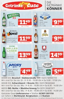 Veltins im Getränke Oase Prospekt "Aktuelle Angebote" mit 1 Seiten (Herne)